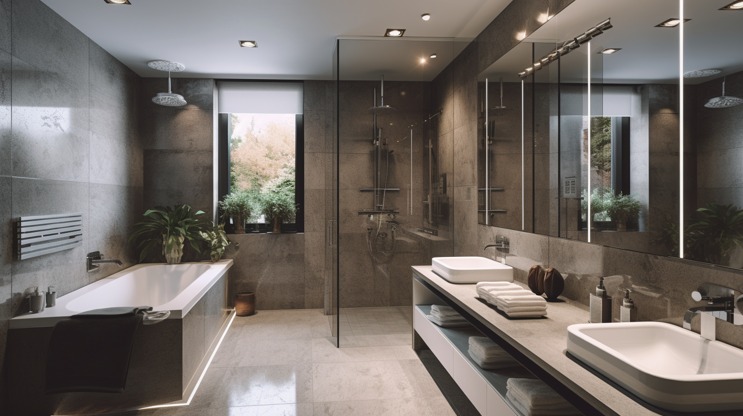 Badezimmer im grünen Oasenstil in Schwaigern